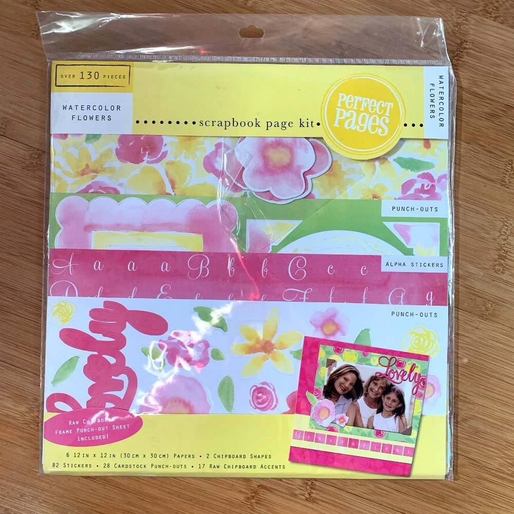 Perfect Pages Scrapbook Kit - Watercolor Flowers